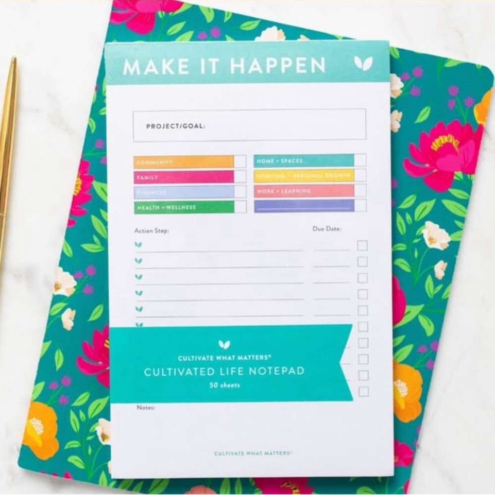 Cultivate What Matters (Powersheets) Retired Make It Happen Notepad